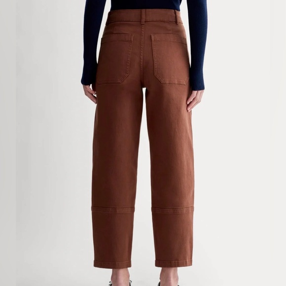 Everlane Utility Barrel Pants, Rosewood/ Rustic color, size 0 - Picture 3 of 10